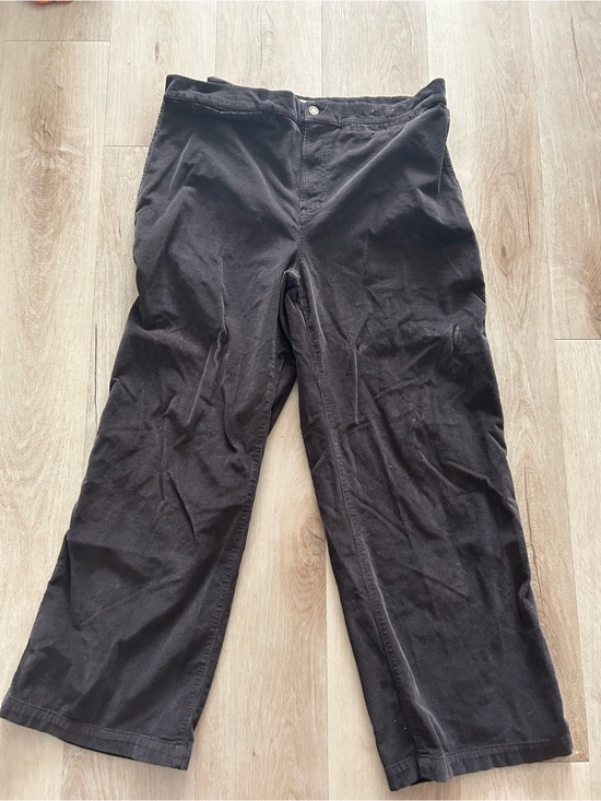 Madewell Pants - Madewell Womens The Emmett Wide-Leg Pant Cordury Dark Carob size 33